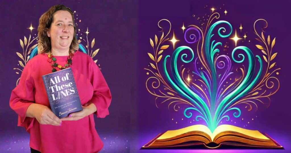 Bianca Johnson holding All of These Lines book - Word of the Year 2025 STORY