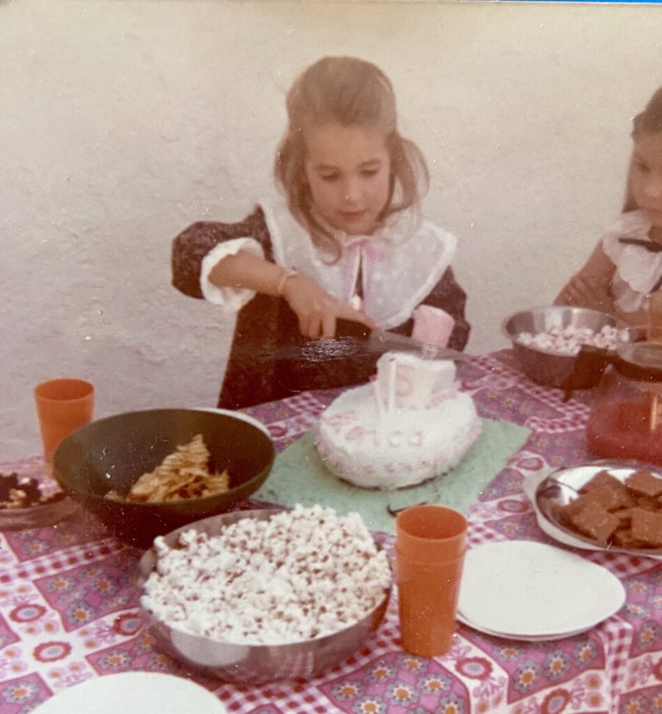 Young Bianca Johnson at her birthday party